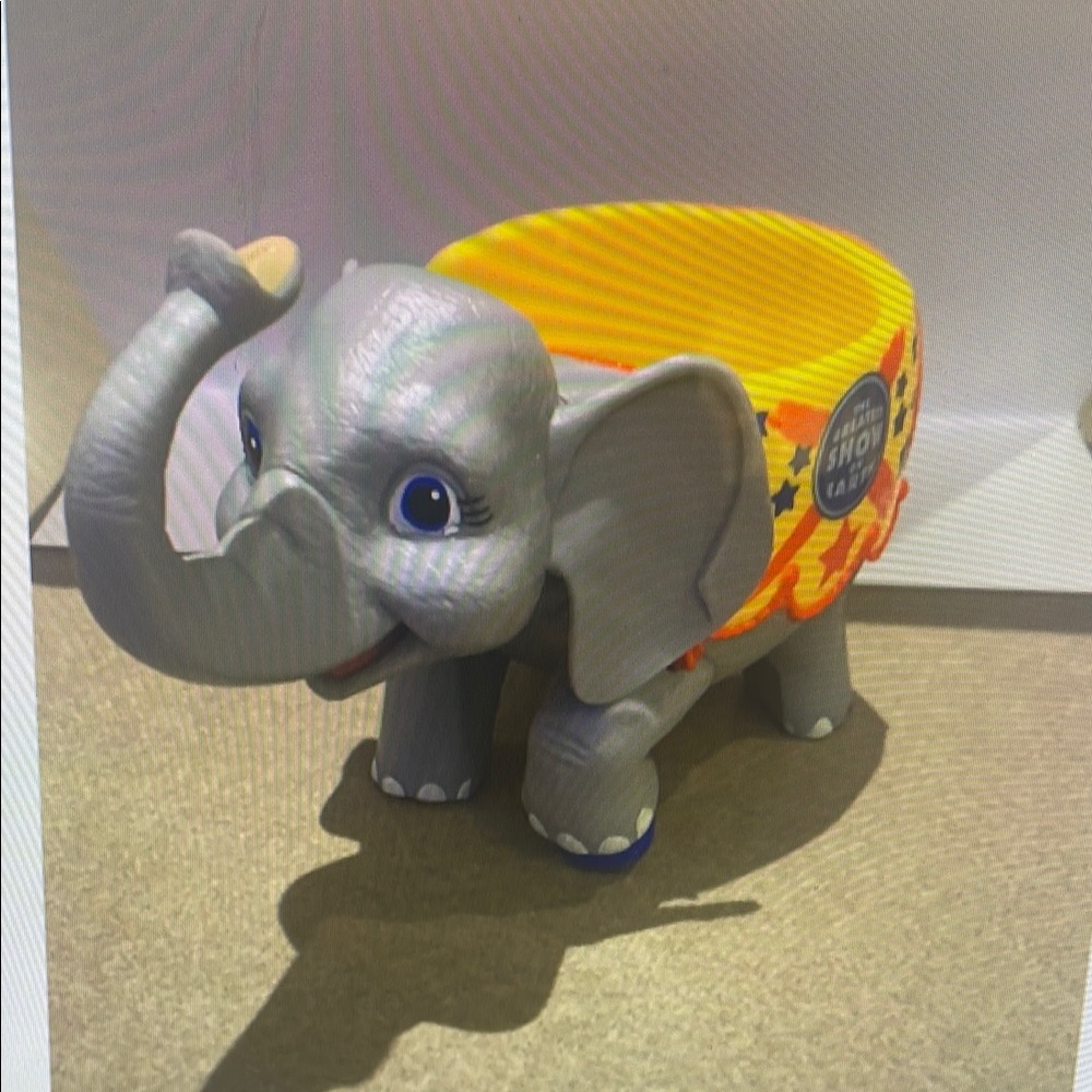 Gray Elephant Toy Storage Bin